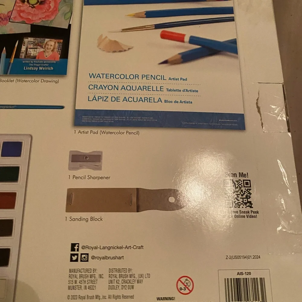 Watercolor Drawing Art Set with Pencils and Paints brand new - Picture 8 of 8